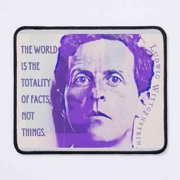 Item preview, Ludwig Wittgenstein quote: The world is the totality of facts, not things. designed and sold by artbleed.