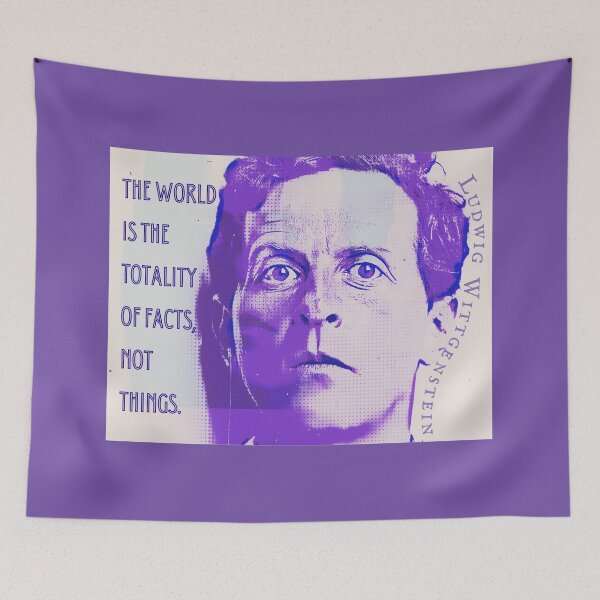 Item preview, Ludwig Wittgenstein quote: The world is the totality of facts, not things. designed and sold by artbleed.