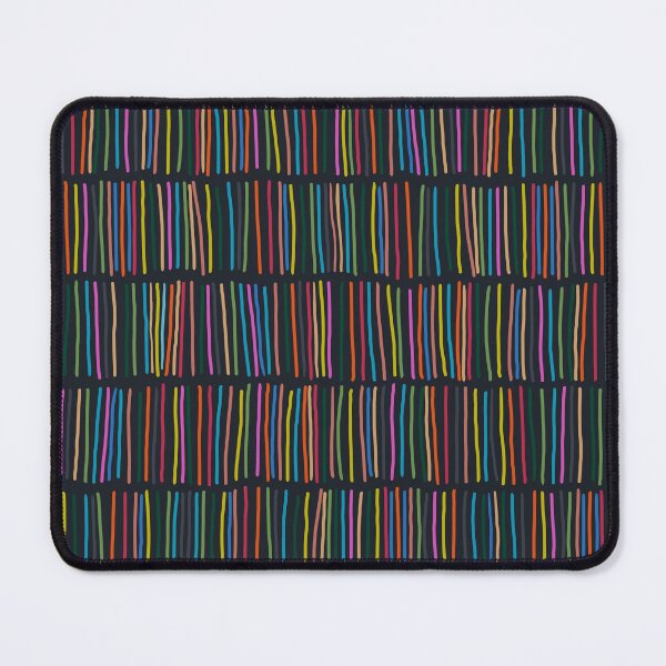 Item preview, Multicolour Matchstick Stripes on black designed and sold by Colour Angel by KV.