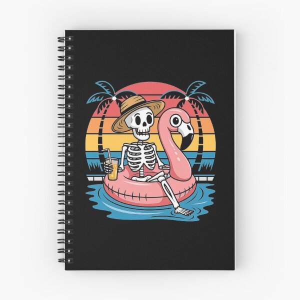 Item preview, Summer Vibes Skeleton on Flamingo Float – Retro Beach Aesthetic designed and sold by love3617.
