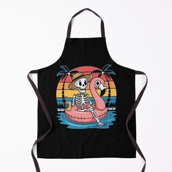 Item preview, Summer Vibes Skeleton on Flamingo Float – Retro Beach Aesthetic designed and sold by love3617.