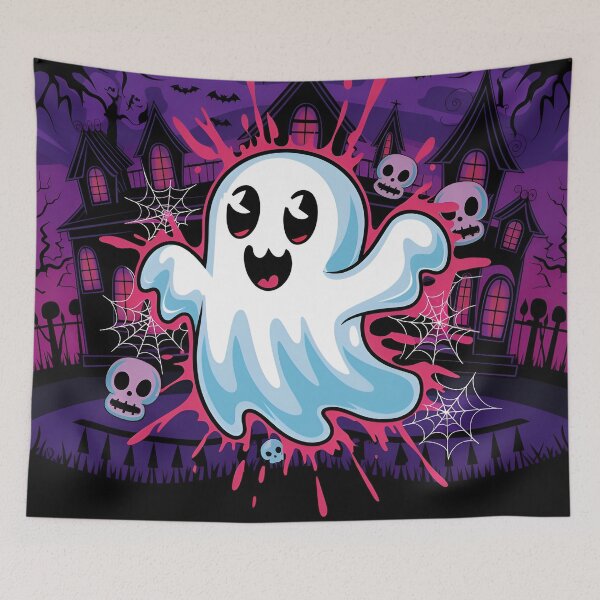 Item preview, Spooky Cartoon Ghost Illustration designed and sold by clipify.