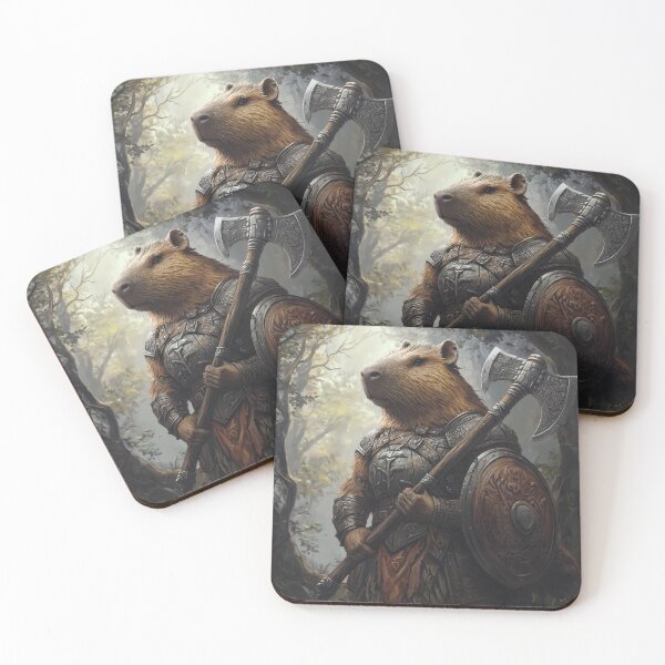 Item preview, The Capybara Warrior: Guardian of the Forest designed and sold by Spiritveil.