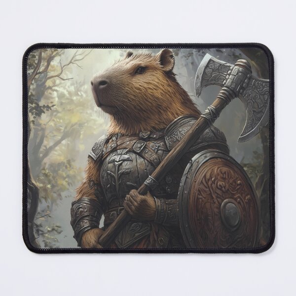 Item preview, The Capybara Warrior: Guardian of the Forest designed and sold by Spiritveil.