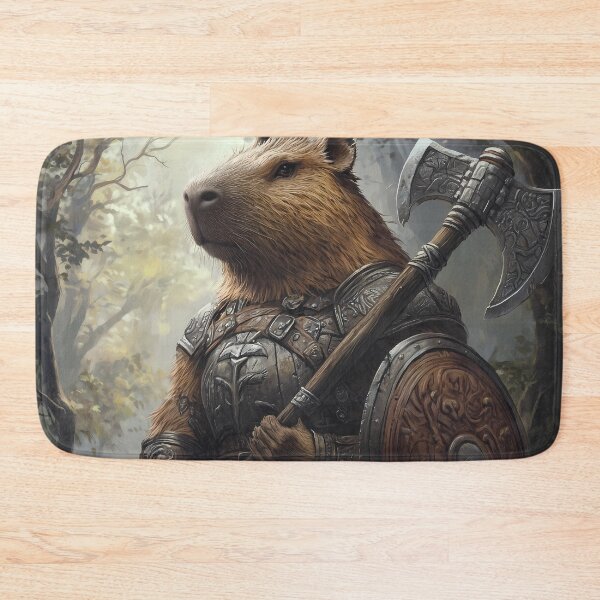 Item preview, The Capybara Warrior: Guardian of the Forest designed and sold by Spiritveil.