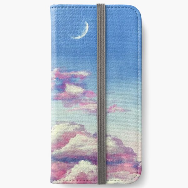 Crescent Moon and Cloud Scape iPhone Wallet