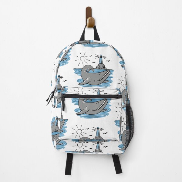 Item preview, Giant Blue humpback whale with a lighthouse in Albany designed and sold by jasmineberry.