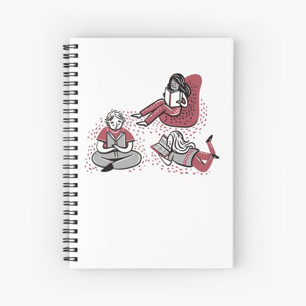 Item preview, Three people reading on the floor, on a beanbag and sitting down designed and sold by jasmineberry.