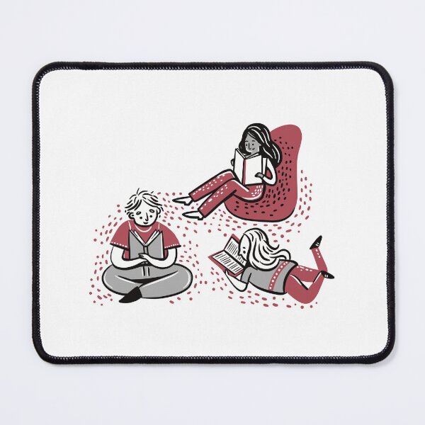 Item preview, Three people reading on the floor, on a beanbag and sitting down designed and sold by jasmineberry.