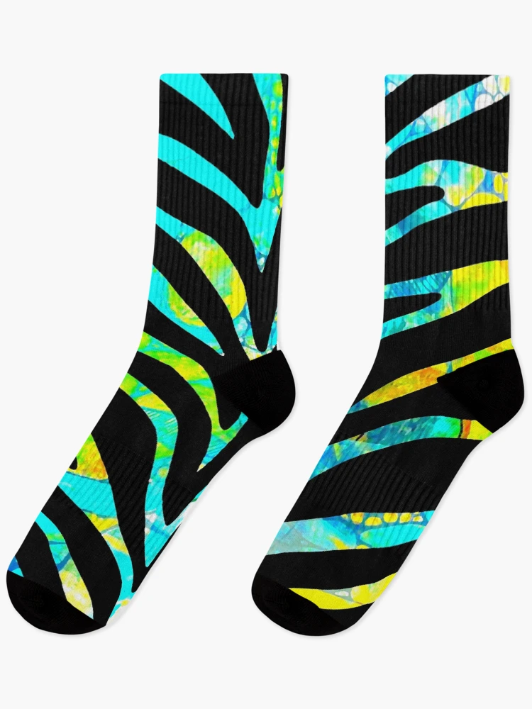 Thumbnail 1 of 5, Socks, Zebra Patterns designed and sold by ViaARTfactory.