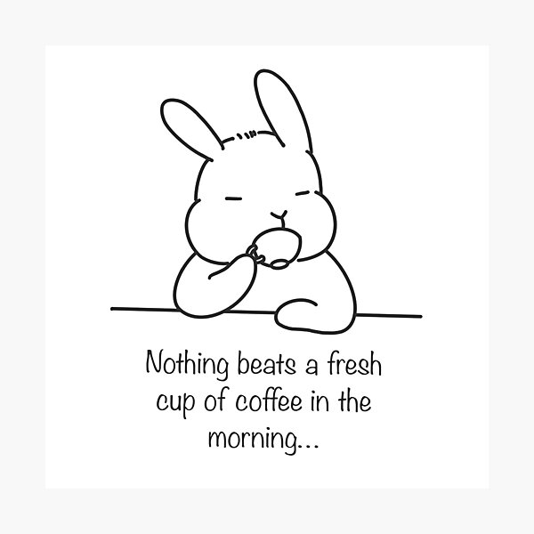 Item preview, Coffee lover bunny designed and sold by olivia282.