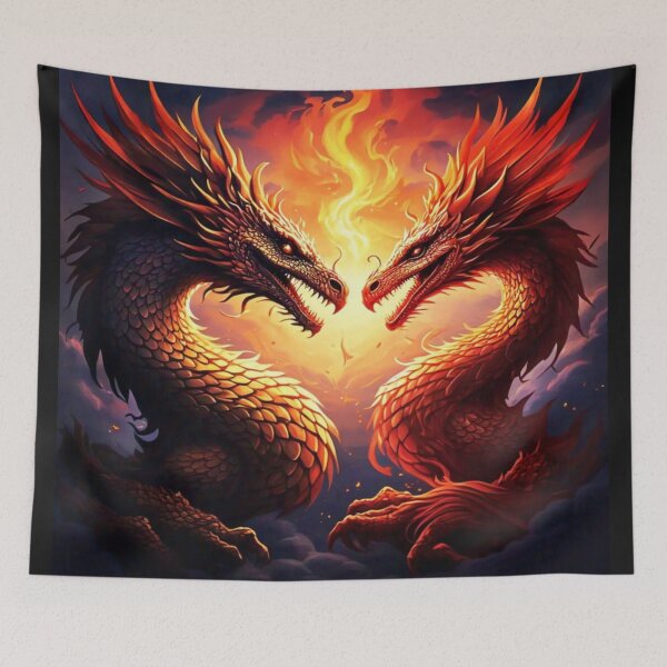 Item preview,  Infernal Dragon Duel designed and sold by Wiredart.