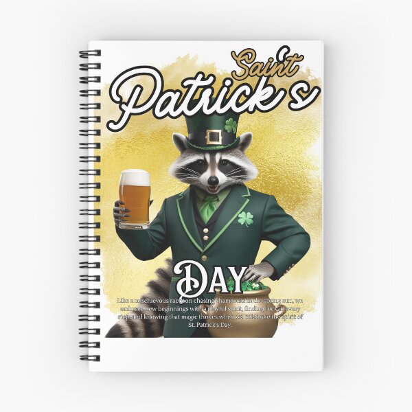 Item preview, Lucky Raccoon – St. Patrick's Day Beer & Gold Design designed and sold by AdaMerch.