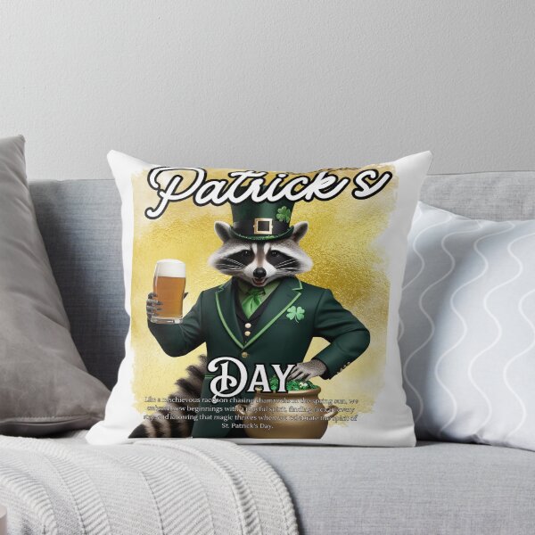 Item preview, Lucky Raccoon – St. Patrick's Day Beer & Gold Design designed and sold by AdaMerch.