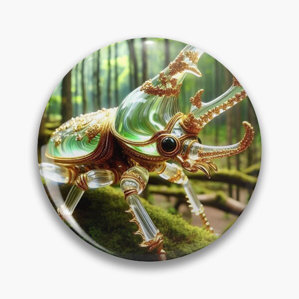 Item preview, Bejeweled Glass Beetle in Enchanted Forest designed and sold by supakor.