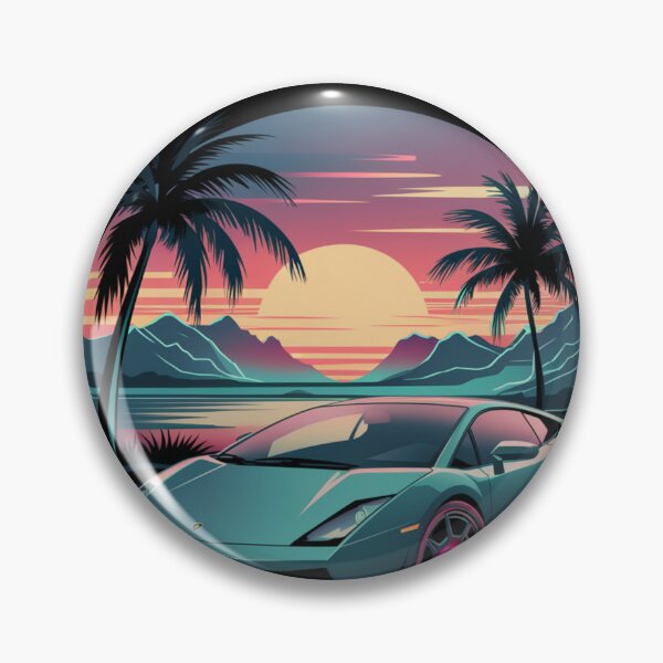 Item preview, Retro Sunset Car Aesthetic – Vintage Drive Art Print designed and sold by joanwatson45.
