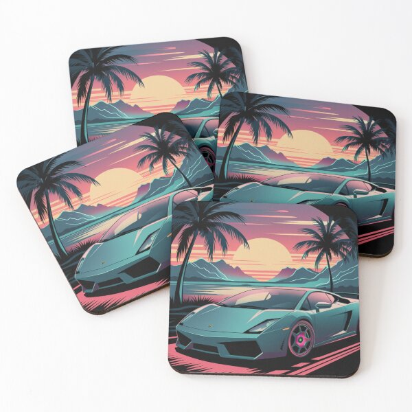 Item preview, Retro Sunset Car Aesthetic – Vintage Drive Art Print designed and sold by joanwatson45.