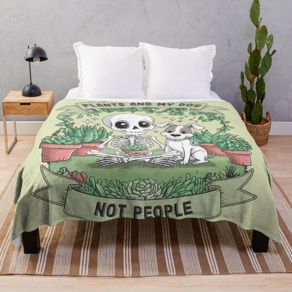 Item preview, Plants And My Dog Not People Cute Skeleton Gardener designed and sold by WhimsyVox.