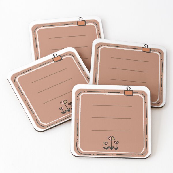 Item preview, Brown memo with cute flowers designed and sold by SugarRuch.