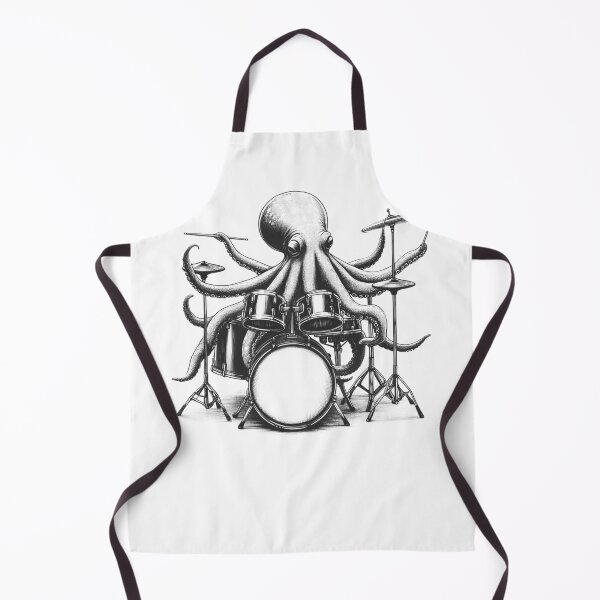 Item preview, Octopus Playing Drums 2 designed and sold by Kimberley King Art King Art.