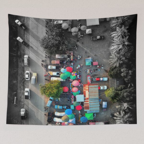 Item preview, Thai market from a drone designed and sold by Huskyyy Designs.