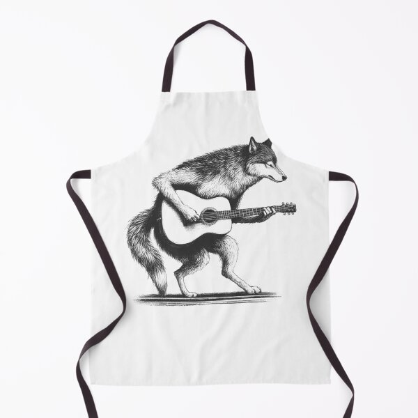 Item preview, Wolf Playing Guitar designed and sold by Kimberley King Art  King Art.
