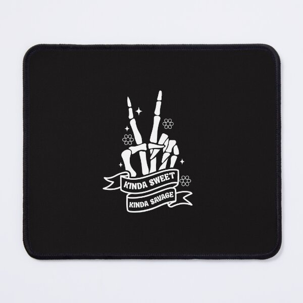 Item preview, Skeleton Hand Peace Sign with "Kinda Sweet, Kinda Savage Design designed and sold by mahsanart.