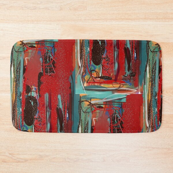 Item preview, Bright Red and Turquoise Abstract Design designed and sold by Jessielee72.