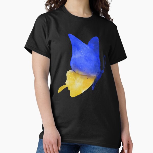Aperçu de l'œuvre Papillon drapeau ukrainien vintage – Soutenez l’Ukraine créée et vendue par BrightStarFinds.