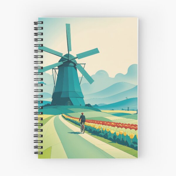 Item preview,  Dutch Countryside Dream – Vibrant Windmill and Tulip Fields designed and sold by ArtSE46.