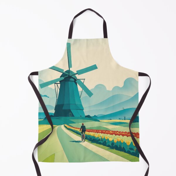Item preview, Dutch Countryside Dream – Vibrant Windmill and Tulip Fields designed and sold by ArtSE46.
