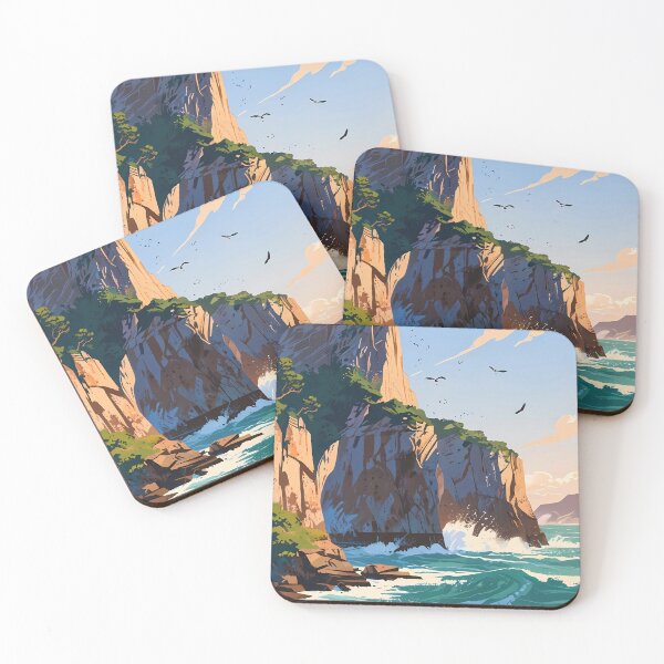 Item preview,  Majestic Coastal Cliffs – Dramatic Seascape Art designed and sold by ArtSE46.