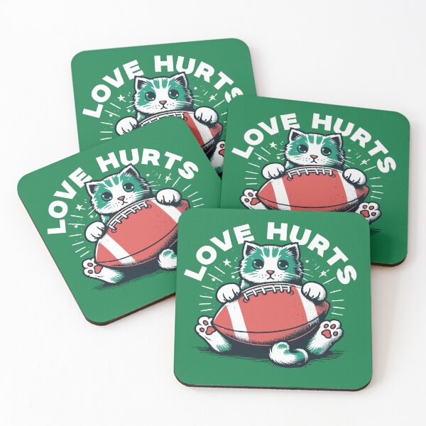 Item preview, Love Hurts – Feline Football Fan designed and sold by Scaryzz.