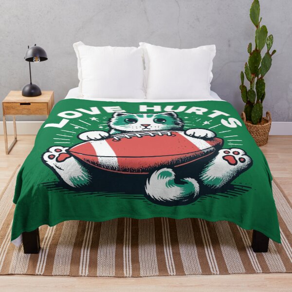 Item preview, Love Hurts – Feline Football Fan designed and sold by Scaryzz.