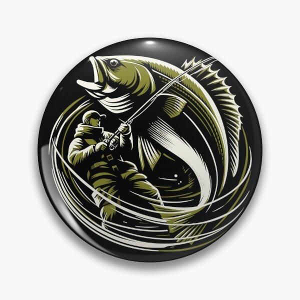 Item preview, Fishing Angler Cod Giant Fish Olive Green Gift designed and sold by Pineapple-Tree.