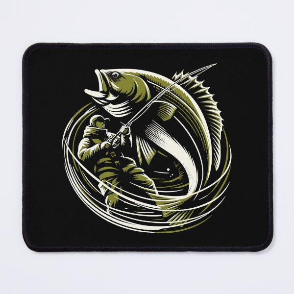 Item preview, Fishing Angler Cod Giant Fish Olive Green Gift designed and sold by Pineapple-Tree.