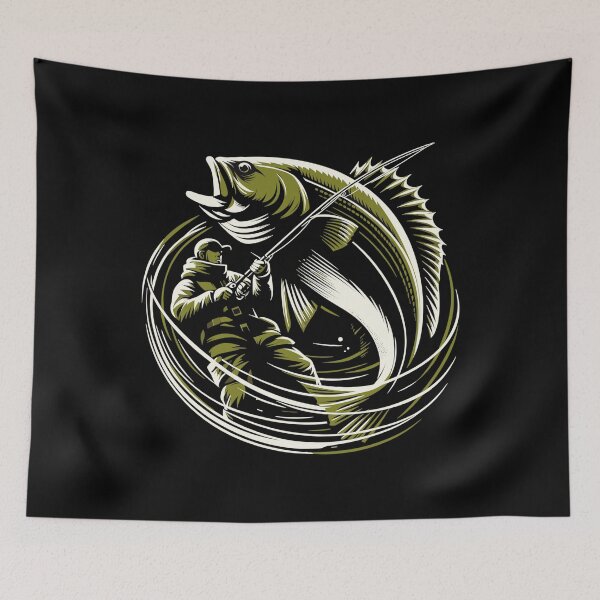 Item preview, Fishing Angler Cod Giant Fish Olive Green Gift designed and sold by Pineapple-Tree.