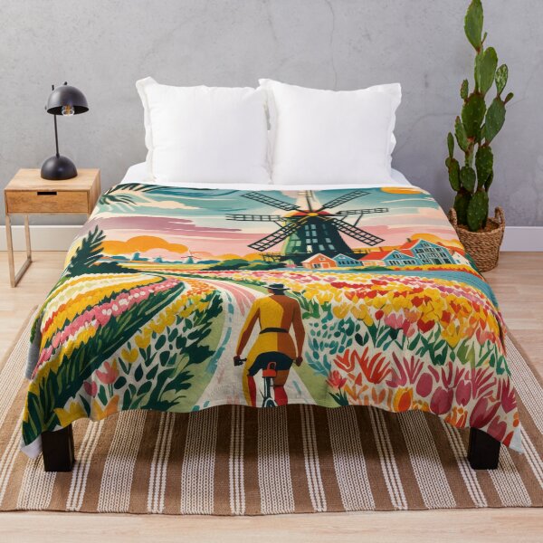 Item preview, Dutch Tulip Ride – Colorful Countryside Adventure designed and sold by ArtSE46.
