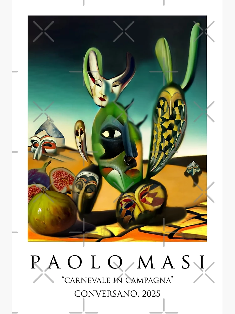 Aperçu 3 sur 3. Poster avec l'œuvre "Carnevale in campagna" Conversano, Paolo Masi 2025 créée et vendue par PaoloMasi.