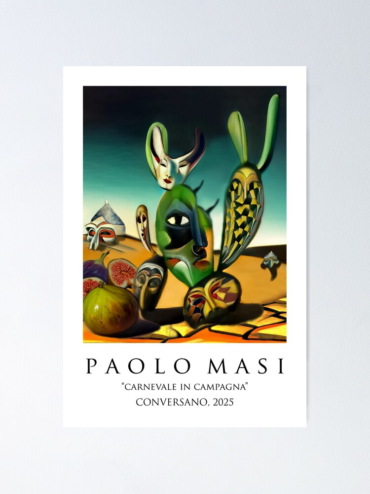 Aperçu 1 sur 3. Poster avec l'œuvre "Carnevale in campagna" Conversano, Paolo Masi 2025 créée et vendue par ThinkInkLAB.
