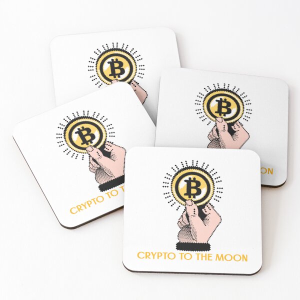 Item preview, Crypto to the Moon - Bitcoin Rocket Tee designed and sold by oxya.