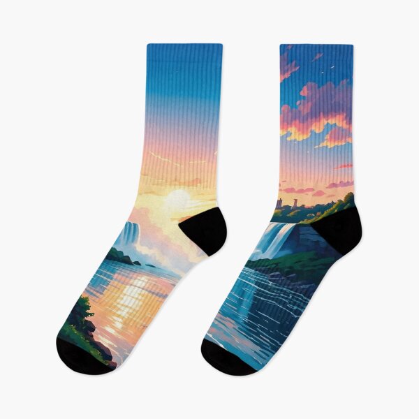 Item preview, Niagara Falls at Sunset: Cascading Hues of Nature designed and sold by LSVart.