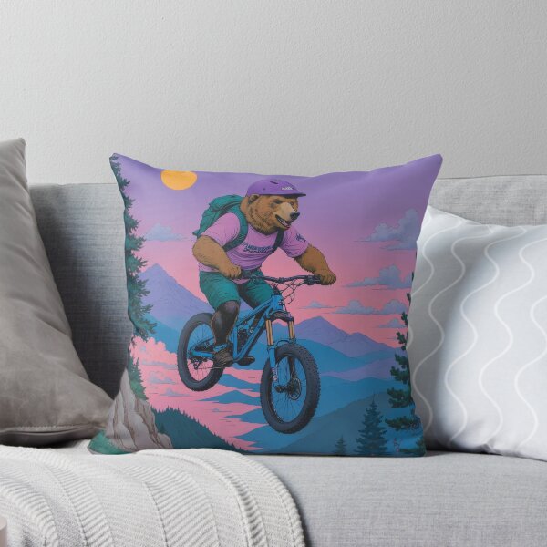 Item preview, Bear’s Epic Sunset Ride – Whimsical Mountain Adventure designed and sold by ArtSE46.