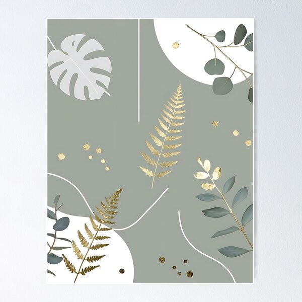 Item preview, Minimalist Botanical Design - Modern Nature-Inspired Art in Neutral Tones designed and sold by likeforcode.