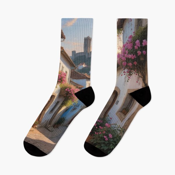 Item preview, Óbidos Village: Sunset Medieval Charm designed and sold by LSVart.