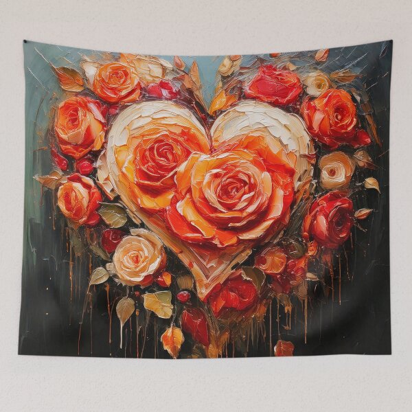 Item preview, The heart and roses design is featured on designed and sold by Marcu Ioachim.