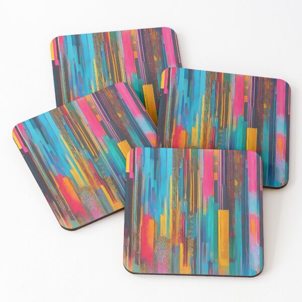 Artikelvorschau, Vibrant vertical streaks of color intermingle, creating a dynamic composition. entworfen und verkauft von Jon Fennel.