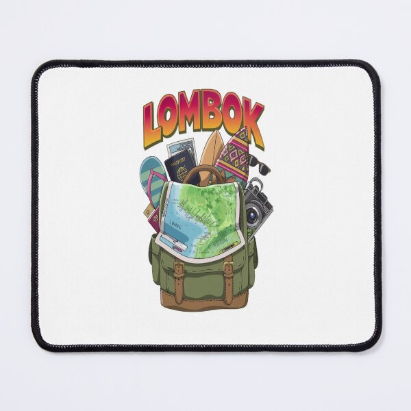 Item preview, Lombok Indonesia Bali travel island - Experience the Free Spirit of Lombok Adventure Backpacking designed and sold by stickercuffs.