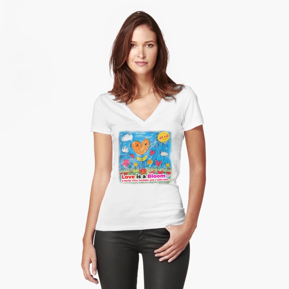 Item preview, Fitted V-Neck T-Shirt designed and sold by Finvara.