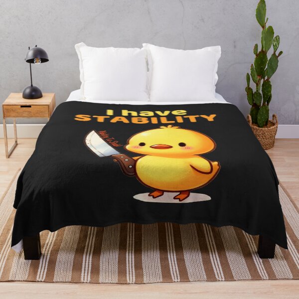 Item preview, I Have Stability Ability to Stab Duck with a Knife meme designed and sold by Hoshi-Club.